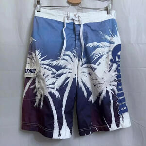 Corona Extra Board Shorts Men's Blue / White Palm Trees 11 1/2" Inseam